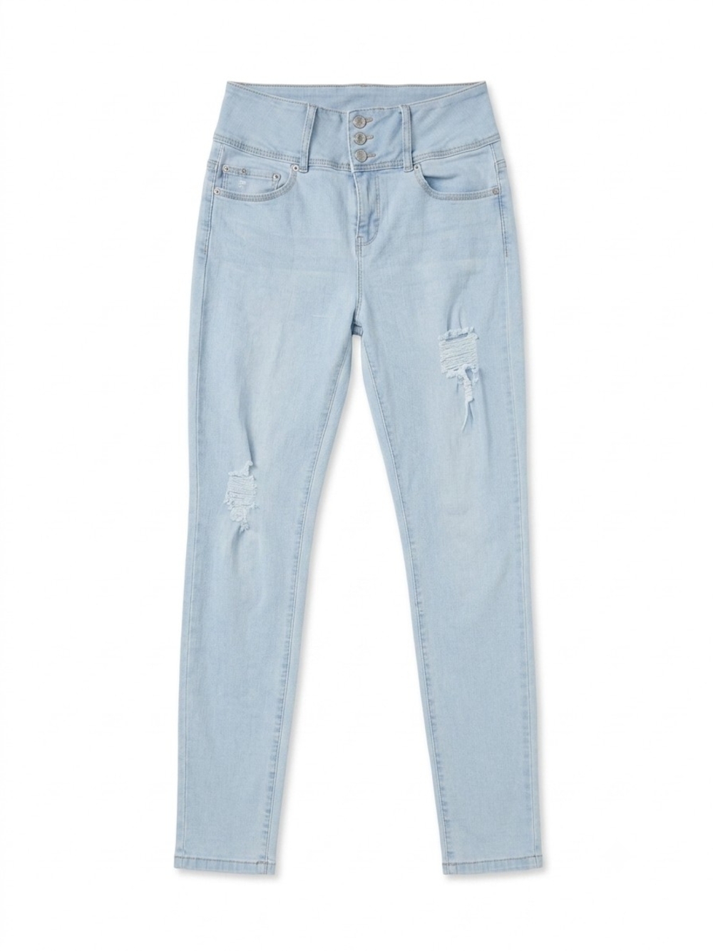 YMI Mid Rise Skinny – Distressed Light Wash Jeans (Size 13/31)